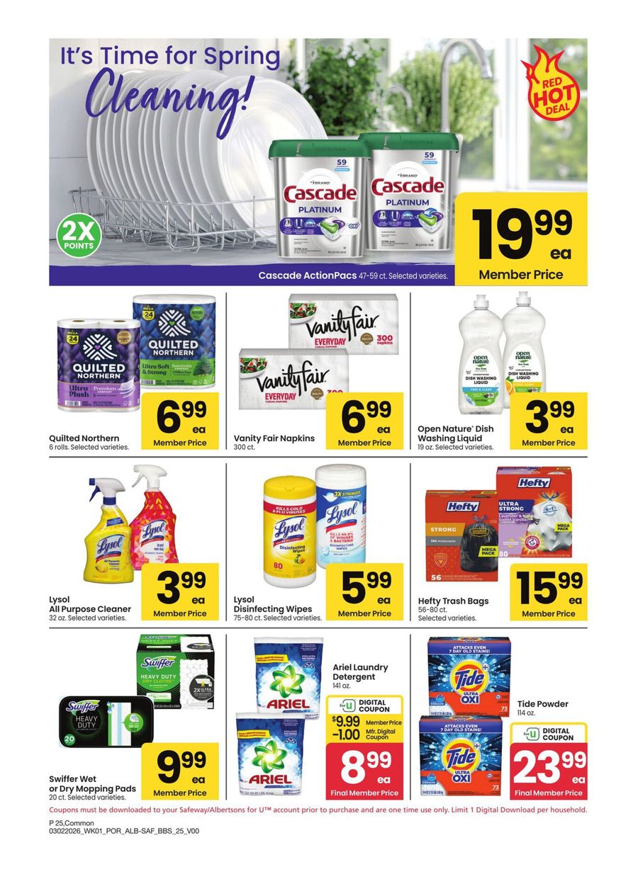 Albertsons USA offers from 2 to 29 March 2026 Exclusive bargains
