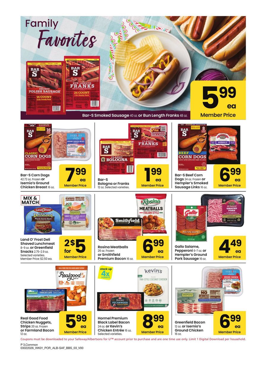 Albertsons USA offers from 2 to 29 March 2026 Exclusive bargains