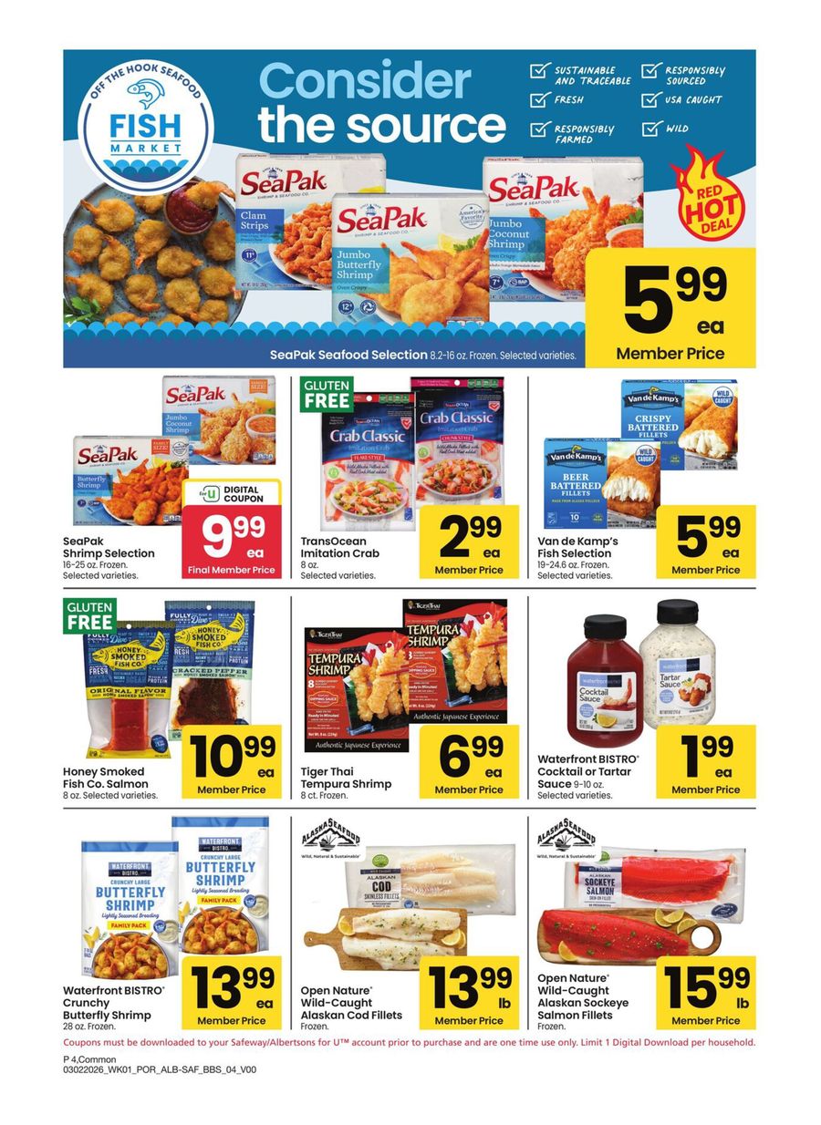 Albertsons USA offers from 2 to 29 March 2026 Exclusive bargains