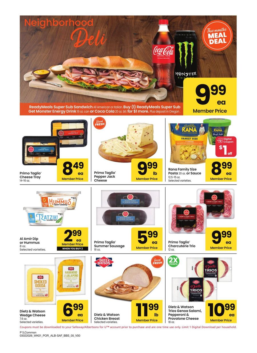 Albertsons USA offers from 2 to 29 March 2026 Exclusive bargains