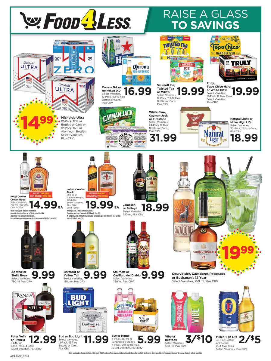 Offres Food 4 Less États-Unis de 18 à 24 mars 2026 Offres spéciales pour vous