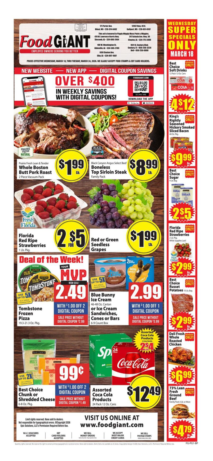 Offres Food Giant États-Unis de 18 à 24 mars 2026 Offre hebdomadaire - Food Giant - États-Unis - 18 mars 2026 – 24 mars 2026 - Page 1