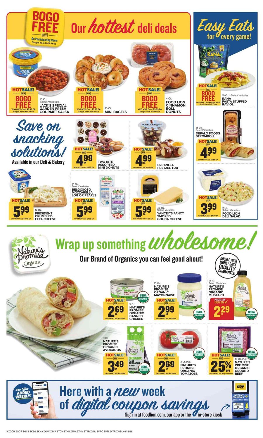 Offres Food Lion États-Unis de 18 à 24 mars 2026 Offre hebdomadaire