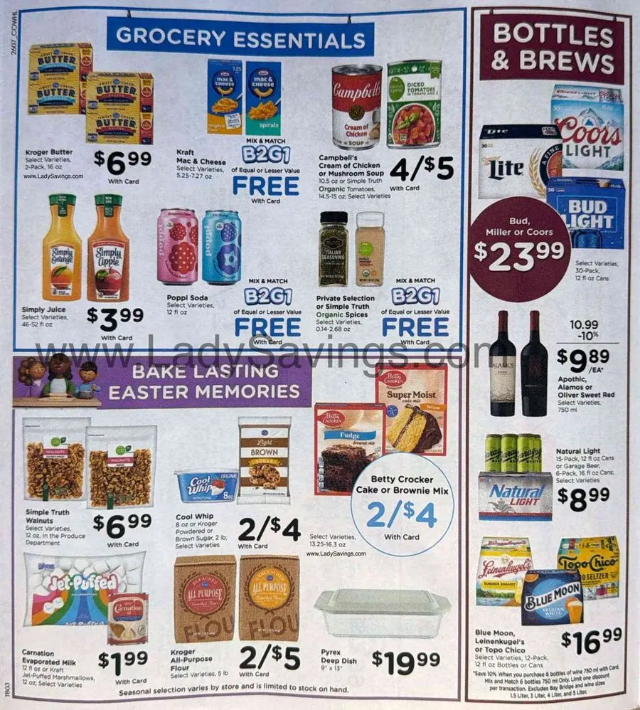 Offres Kroger États-Unis de 18 à 24 mars 2026 Offres hebdomadaires