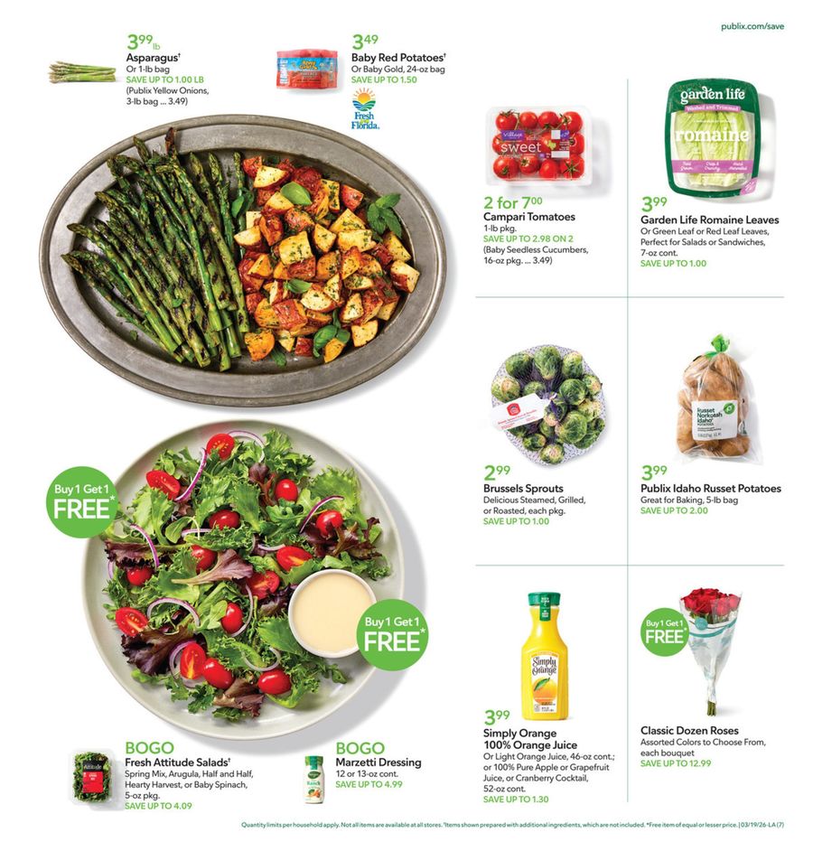 Offres Publix États-Unis de 19 à 25 mars 2026 Offres et bonnes affaires exclusives