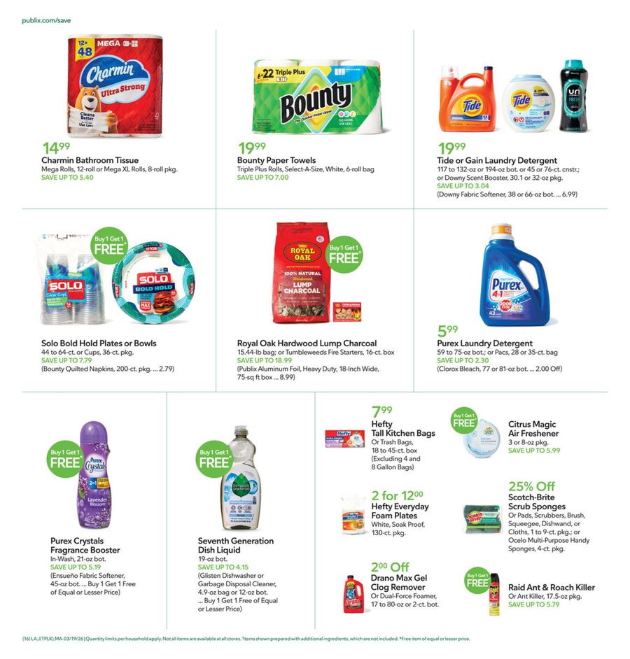 Offres Publix États-Unis de 19 à 25 mars 2026 Offres et bonnes affaires exclusives