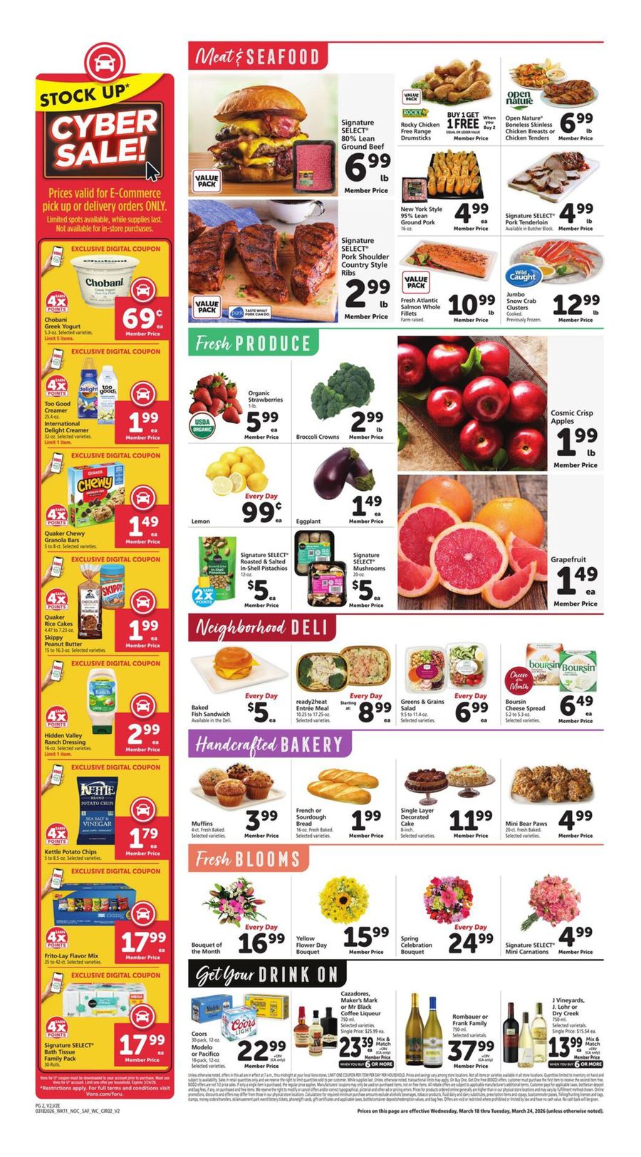 Vons Supermarket offers in NorCal from 18 to 24 March 2026 Weekly offers