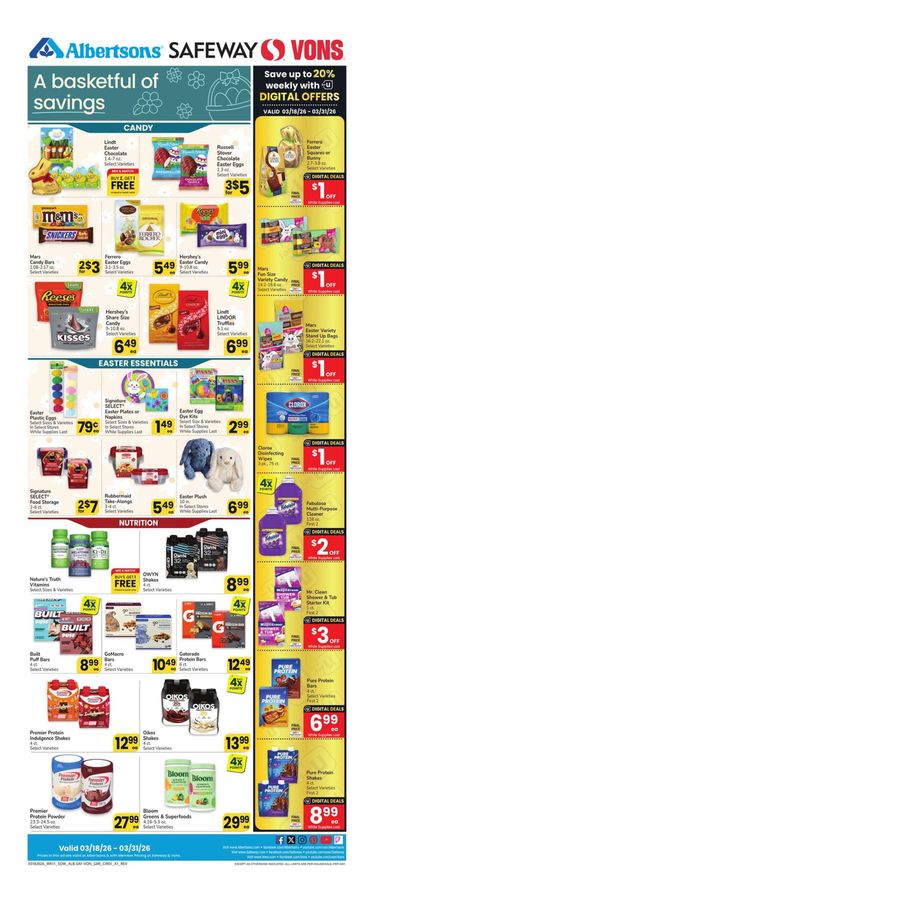 Vons Supermarket offers in NorCal, Southwest from 18 to 24 March 2026 Weekly offers