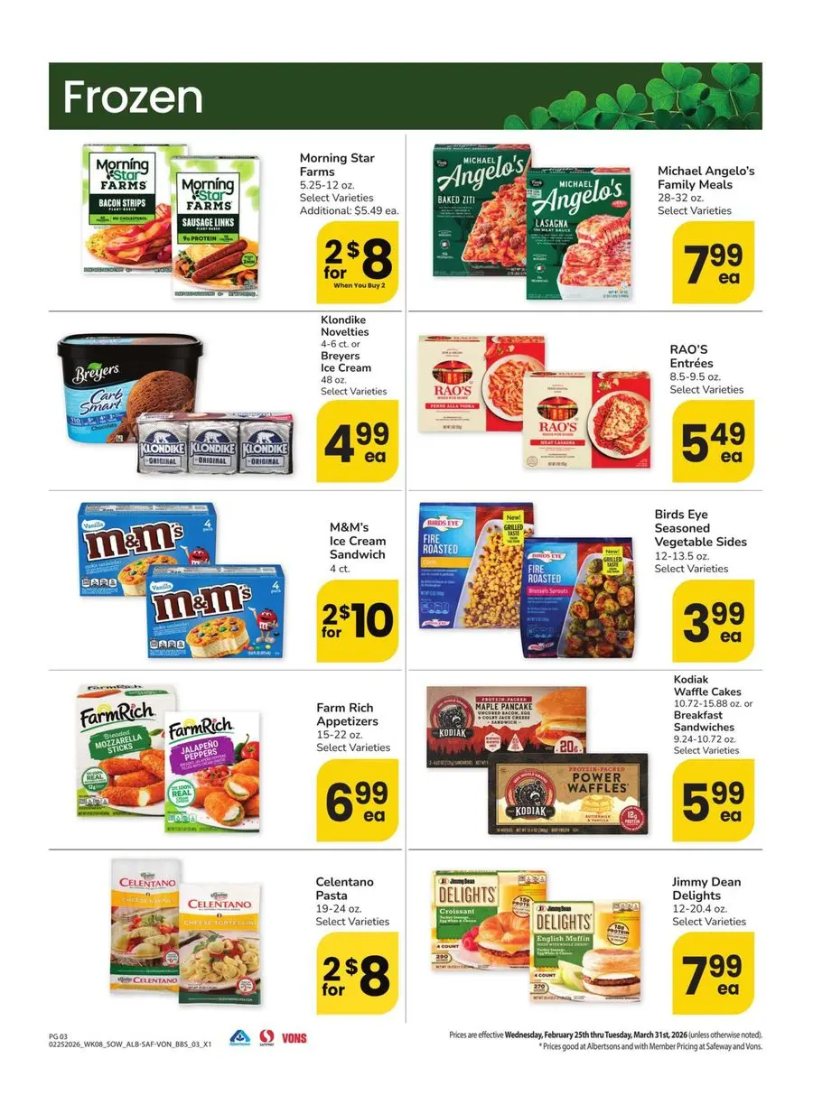 Vons Supermarket offers in Southwest from 25 February to 31 March 2026 Big Book Of Savings