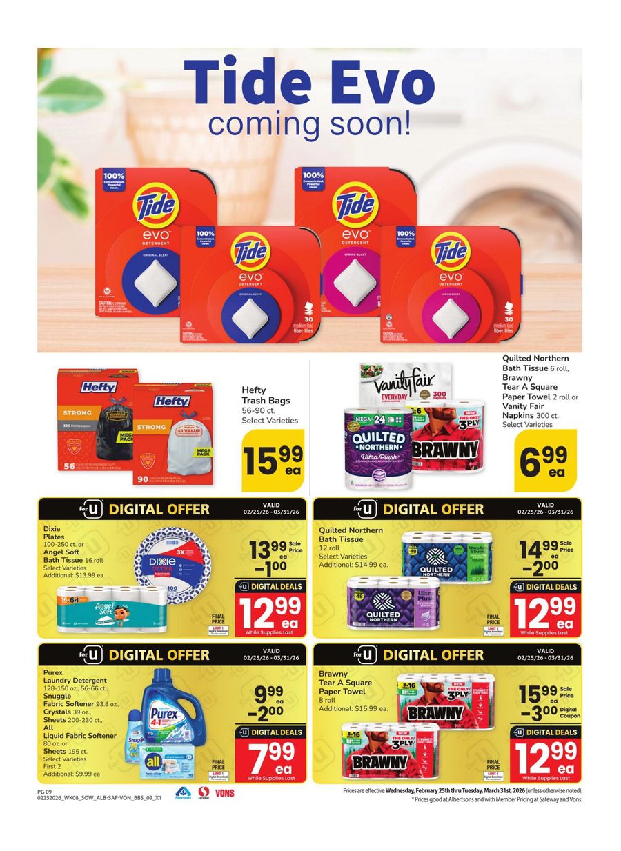 Vons Supermarket offers in Southwest from 25 February to 31 March 2026 Big Book Of Savings