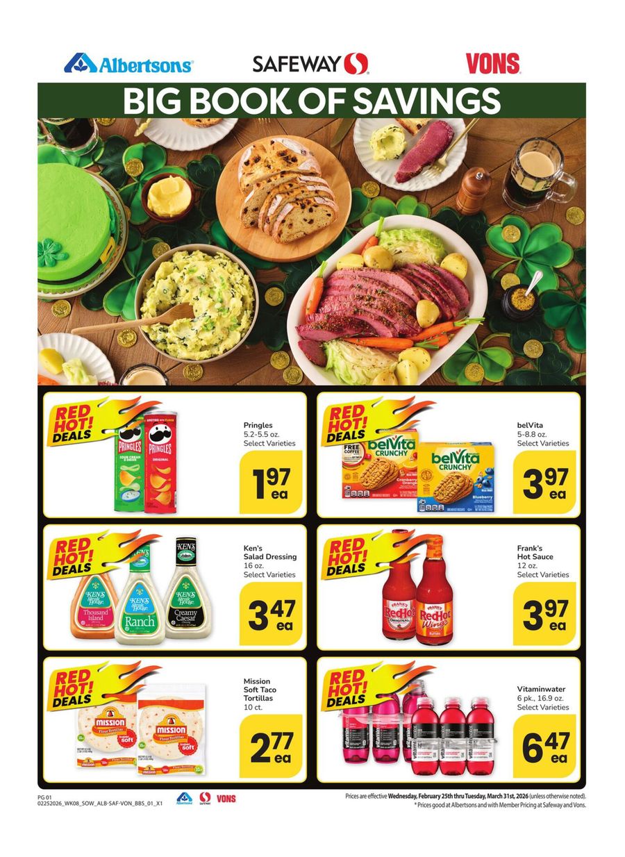 Vons Supermarket offers in Southwest from 25 February to 31 March 2026 Big Book Of Savings - Vons Supermarket - USA - 25 February 2026 – 31 March 2026 - Page 1