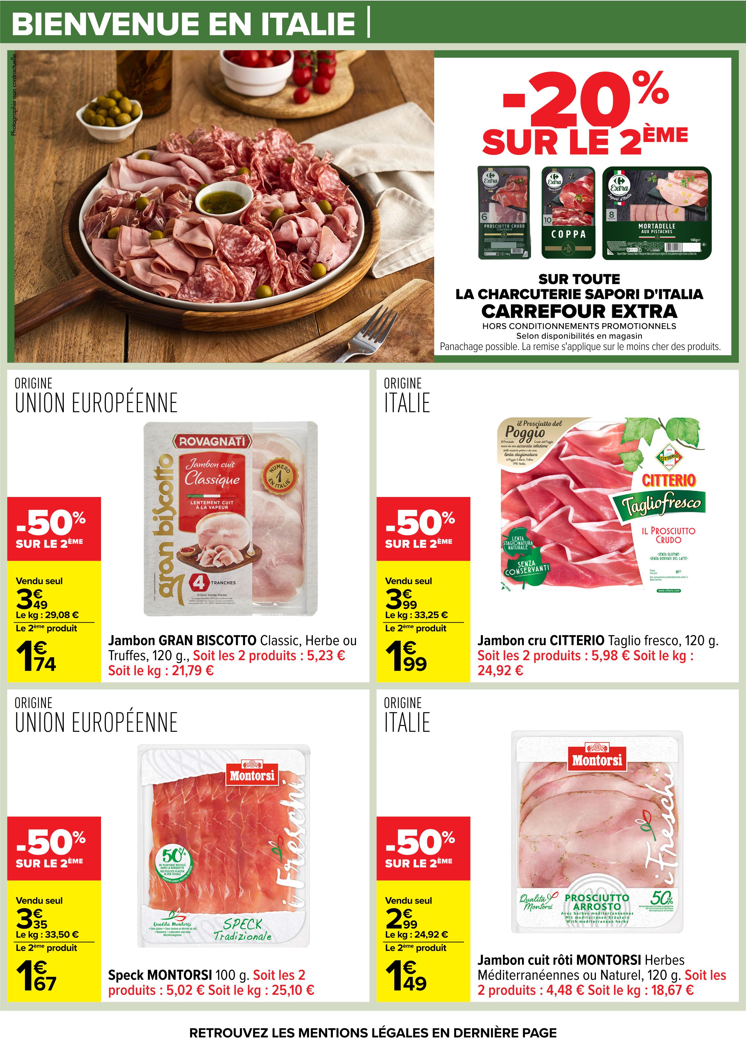 Offres Carrefour France de 17 à 30 mars 2026 BIENVENUE EN ITALIE