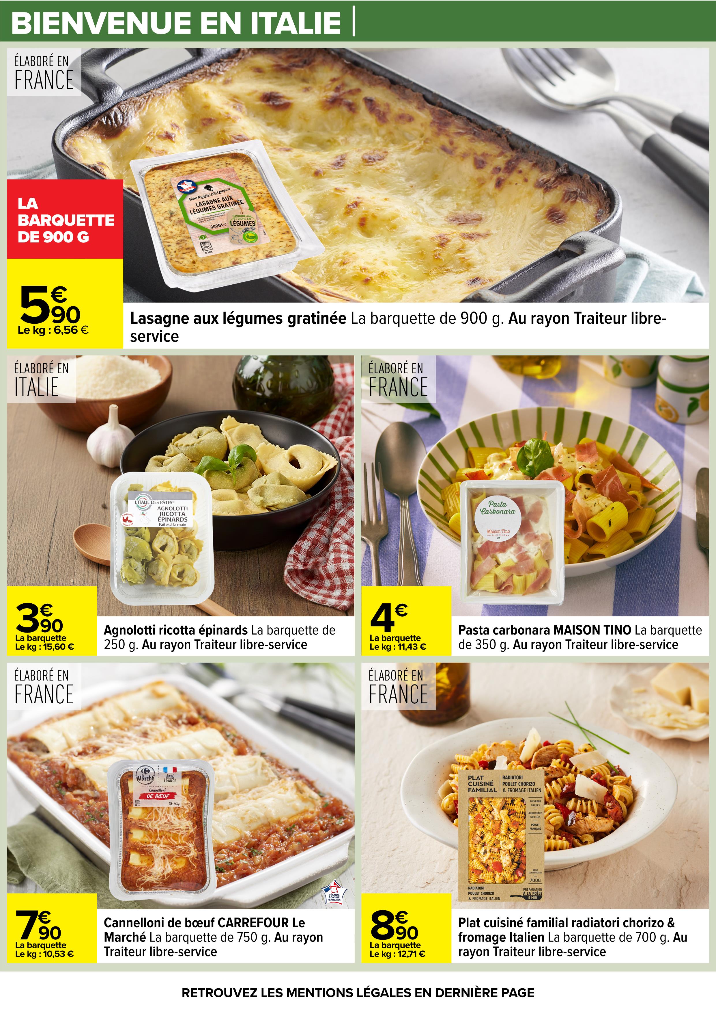 Offres Carrefour France de 17 à 30 mars 2026 BIENVENUE EN ITALIE