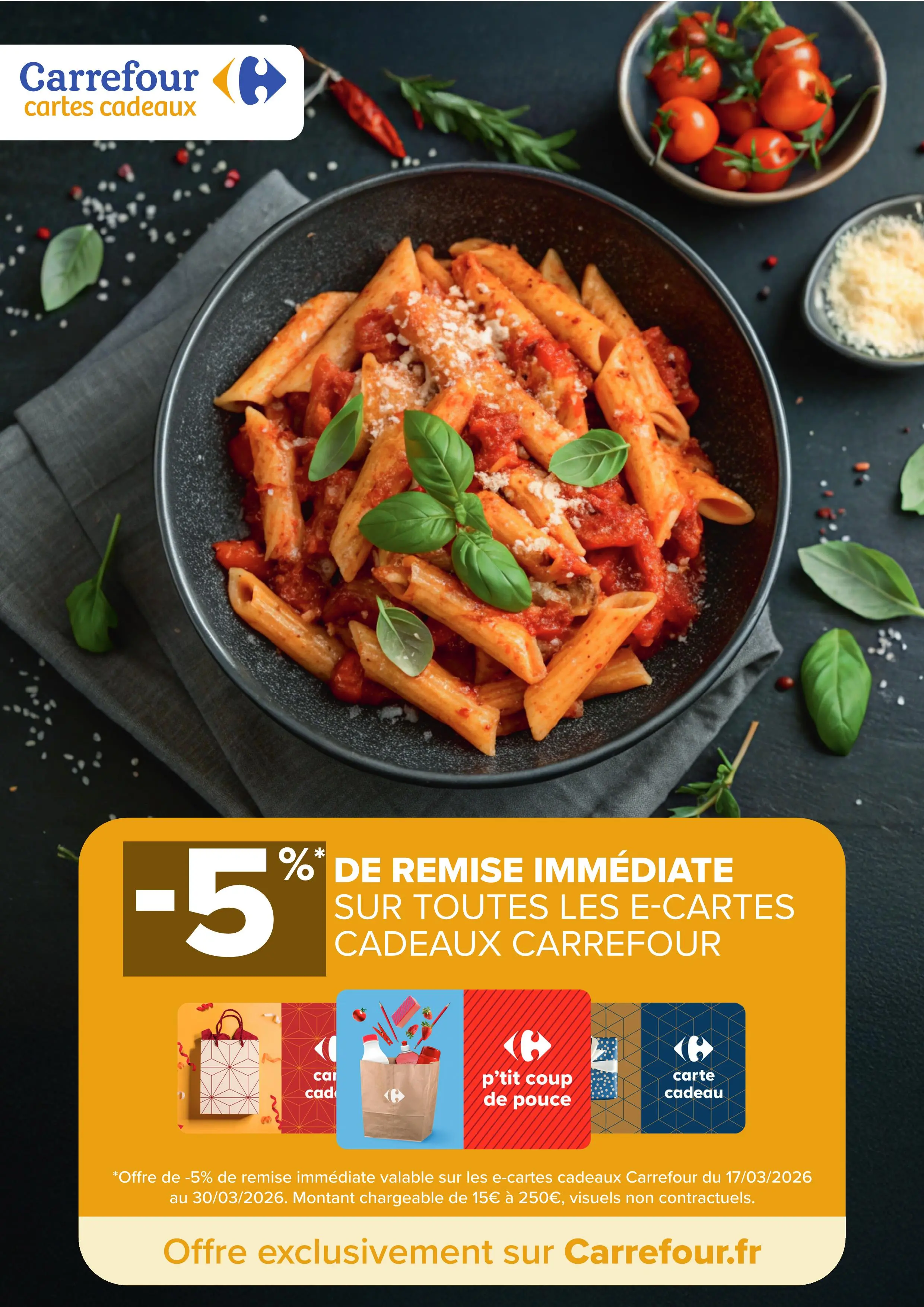 Offres Carrefour France de 17 à 30 mars 2026 BIENVENUE EN ITALIE