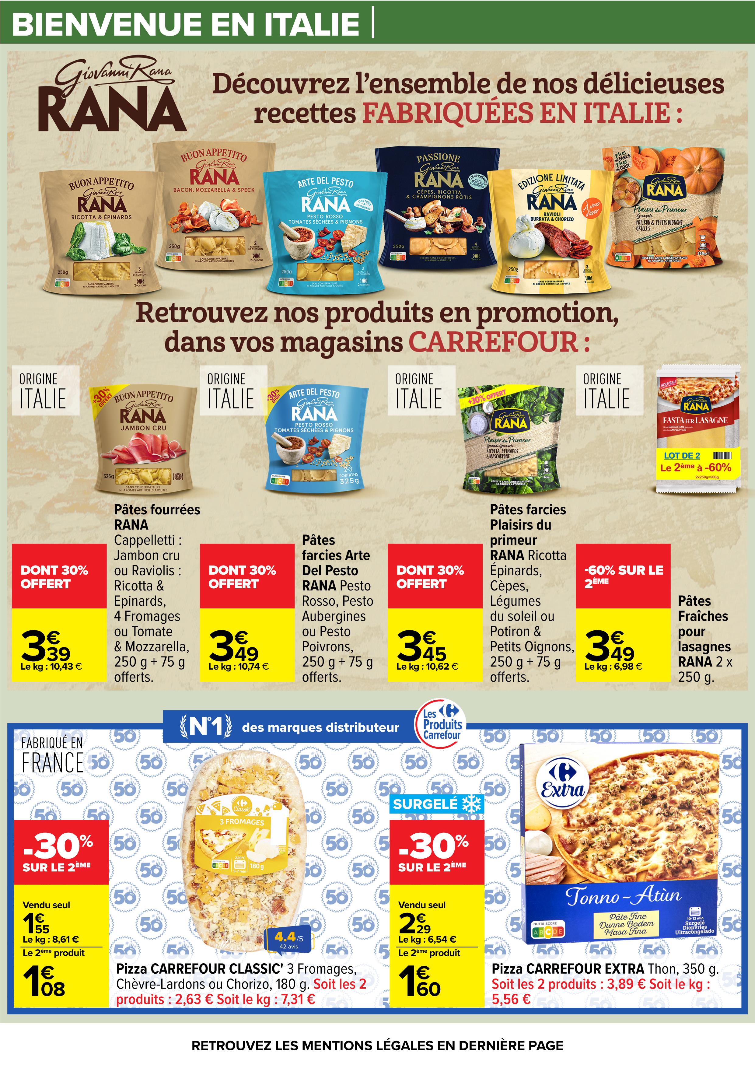 Offres Carrefour France de 17 à 30 mars 2026 BIENVENUE EN ITALIE