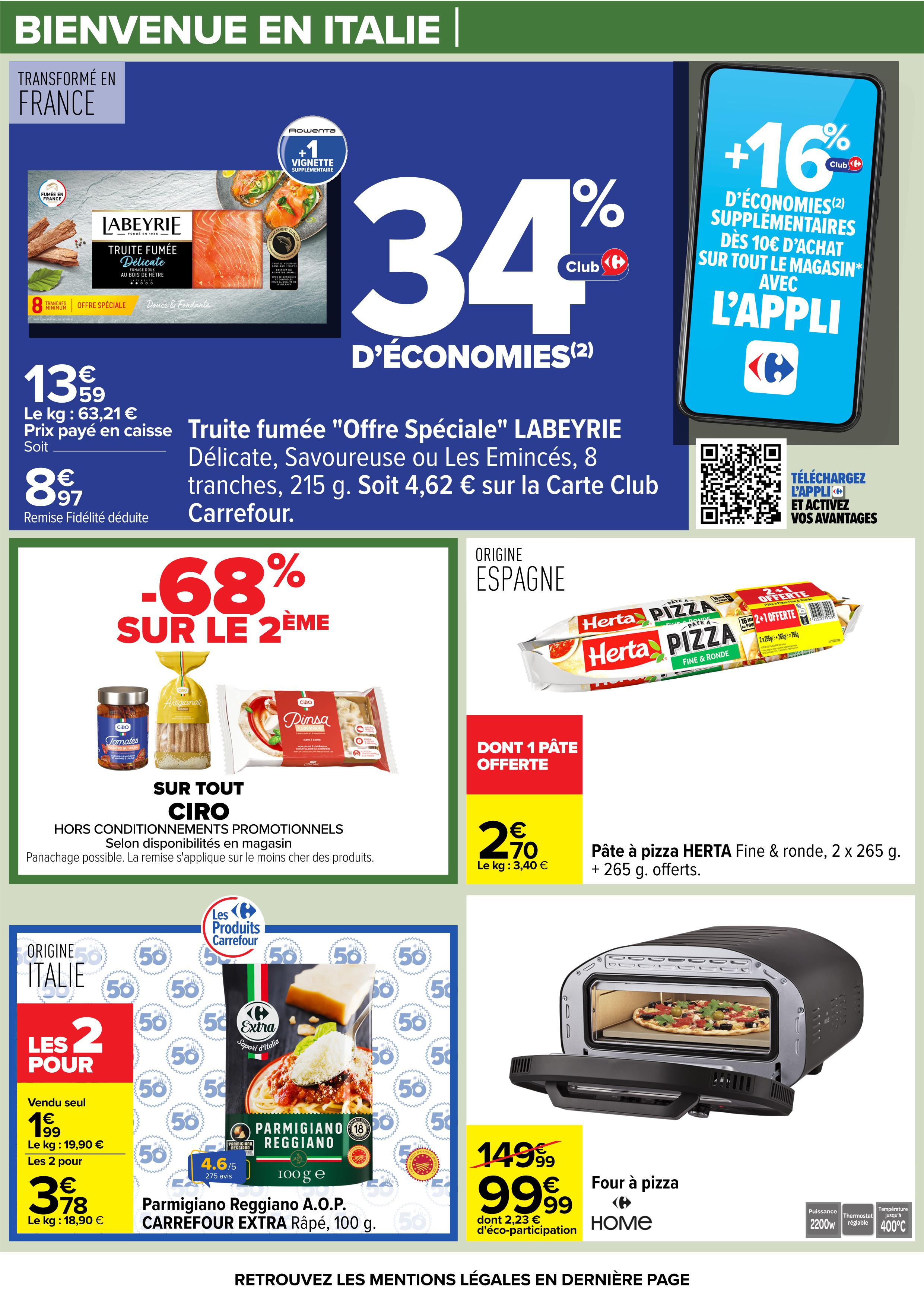 Offres Carrefour France de 17 à 30 mars 2026 BIENVENUE EN ITALIE