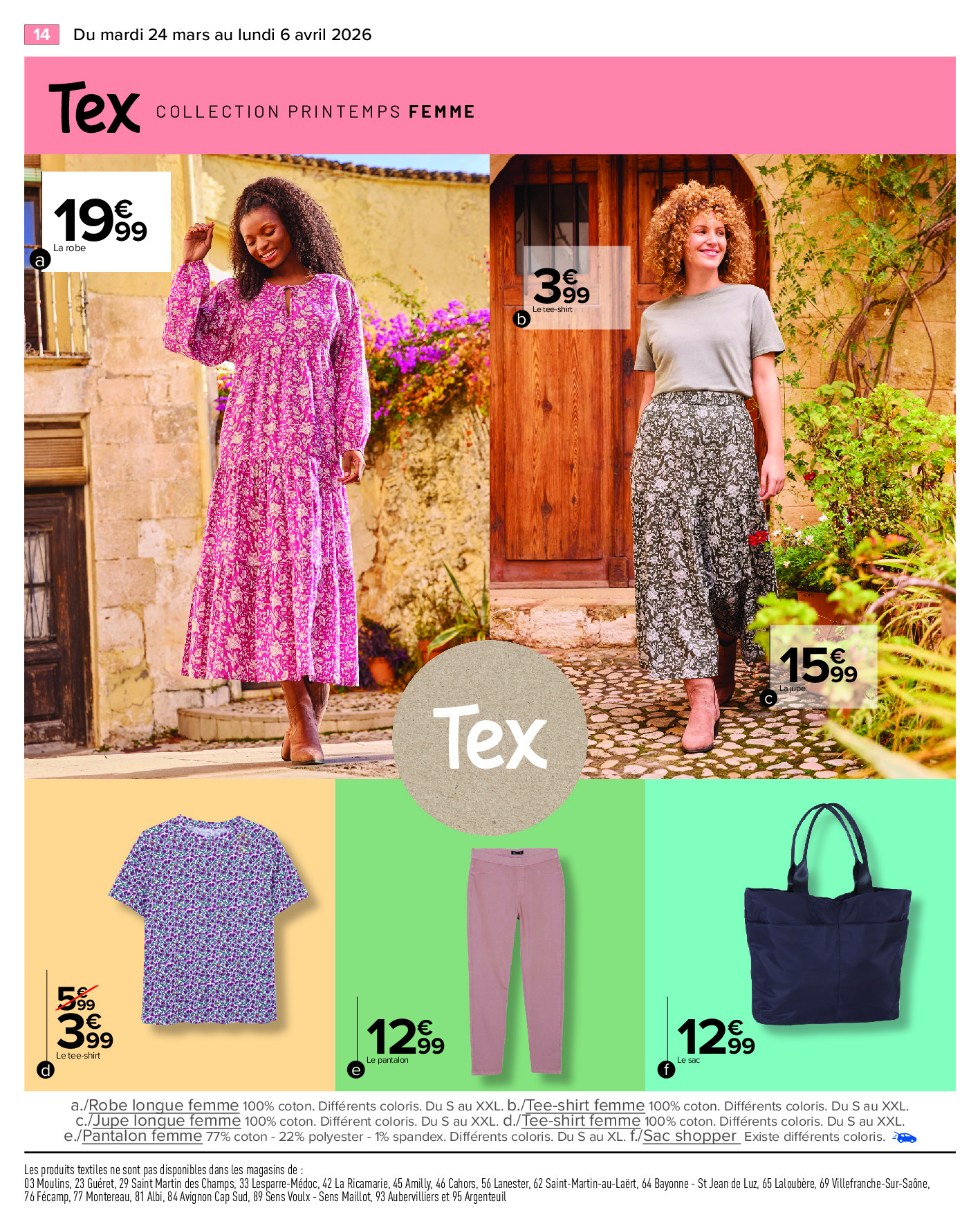 Offres Carrefour France de 24 mars à 6 avril 2026 TEXTILE SPÉCIAL PRINTEMPS