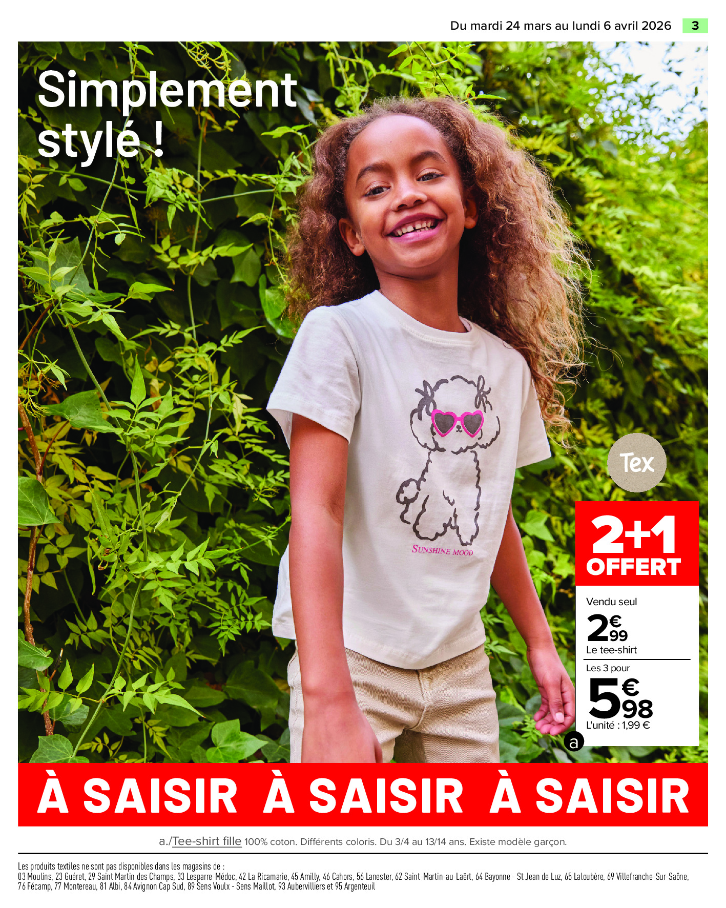 Offres Carrefour France de 24 mars à 6 avril 2026 TEXTILE SPÉCIAL PRINTEMPS