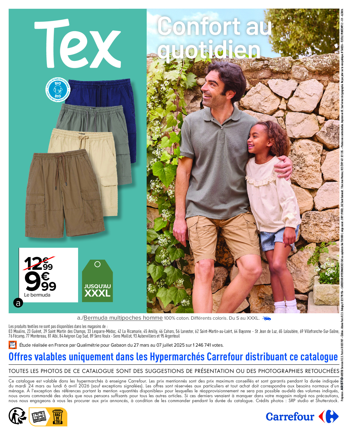Offres Carrefour France de 24 mars à 6 avril 2026 TEXTILE SPÉCIAL PRINTEMPS