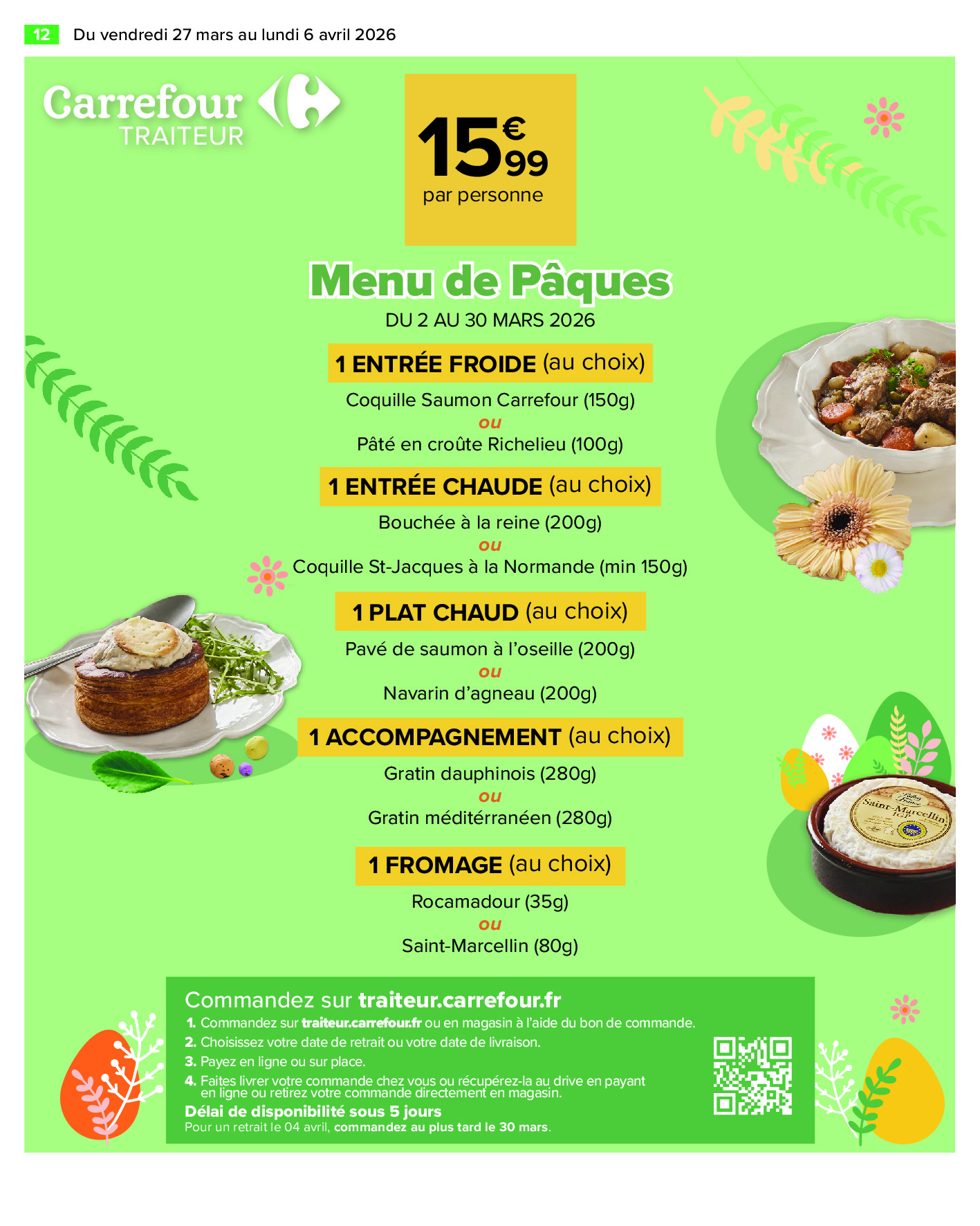 Offres Carrefour France de 27 mars à 6 avril 2026 PAQUES FESTIF