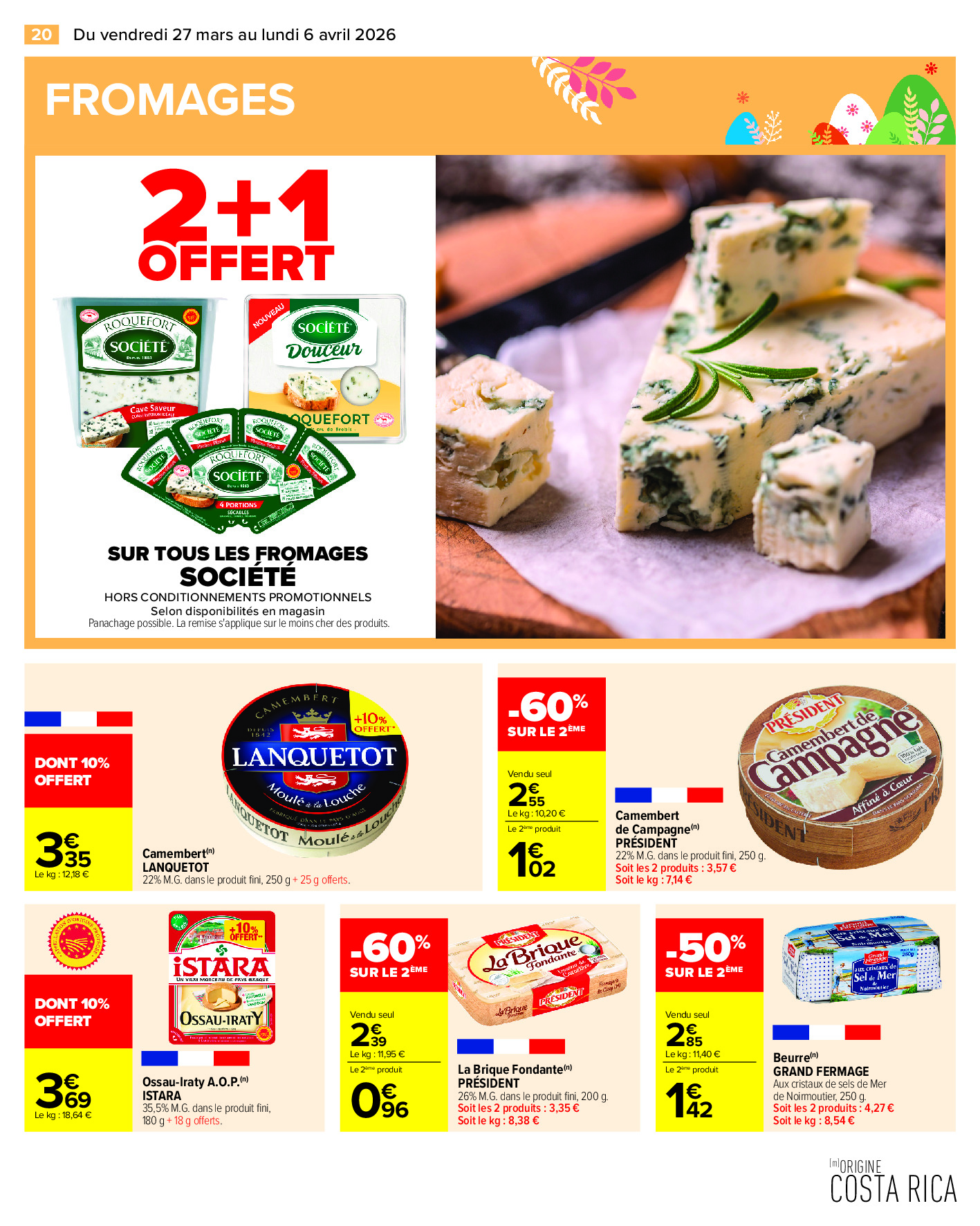 Offres Carrefour France de 27 mars à 6 avril 2026 PAQUES FESTIF