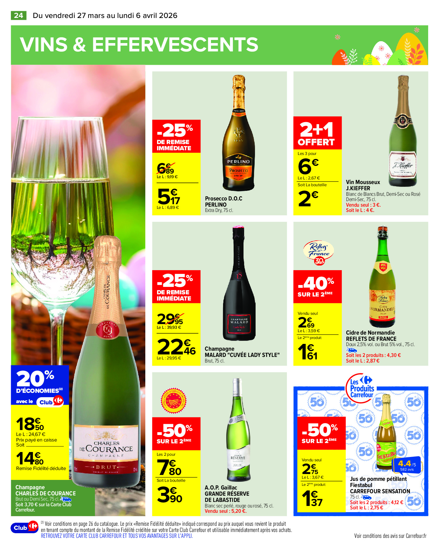 Offres Carrefour France de 27 mars à 6 avril 2026 PAQUES FESTIF