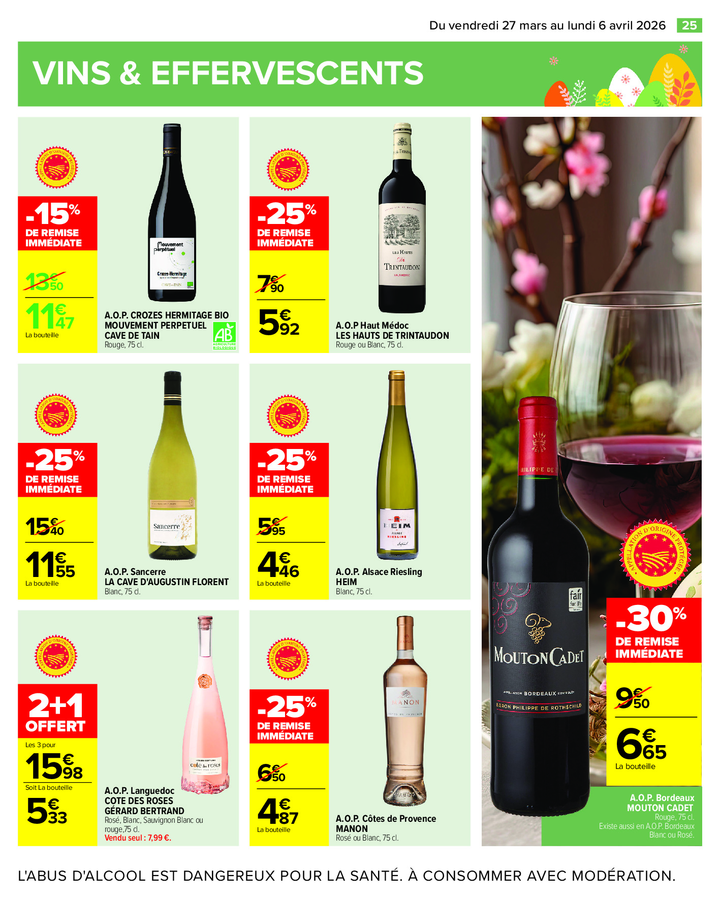 Offres Carrefour France de 27 mars à 6 avril 2026 PAQUES FESTIF