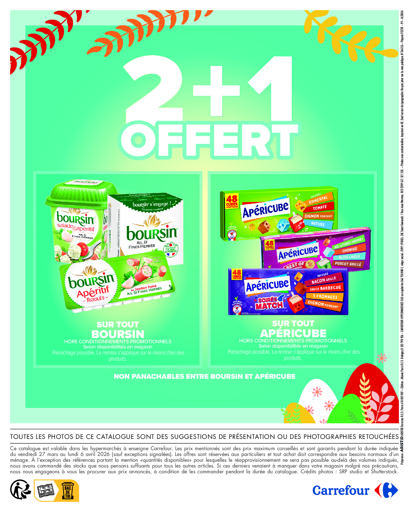 Offres Carrefour France de 27 mars à 6 avril 2026 PAQUES FESTIF