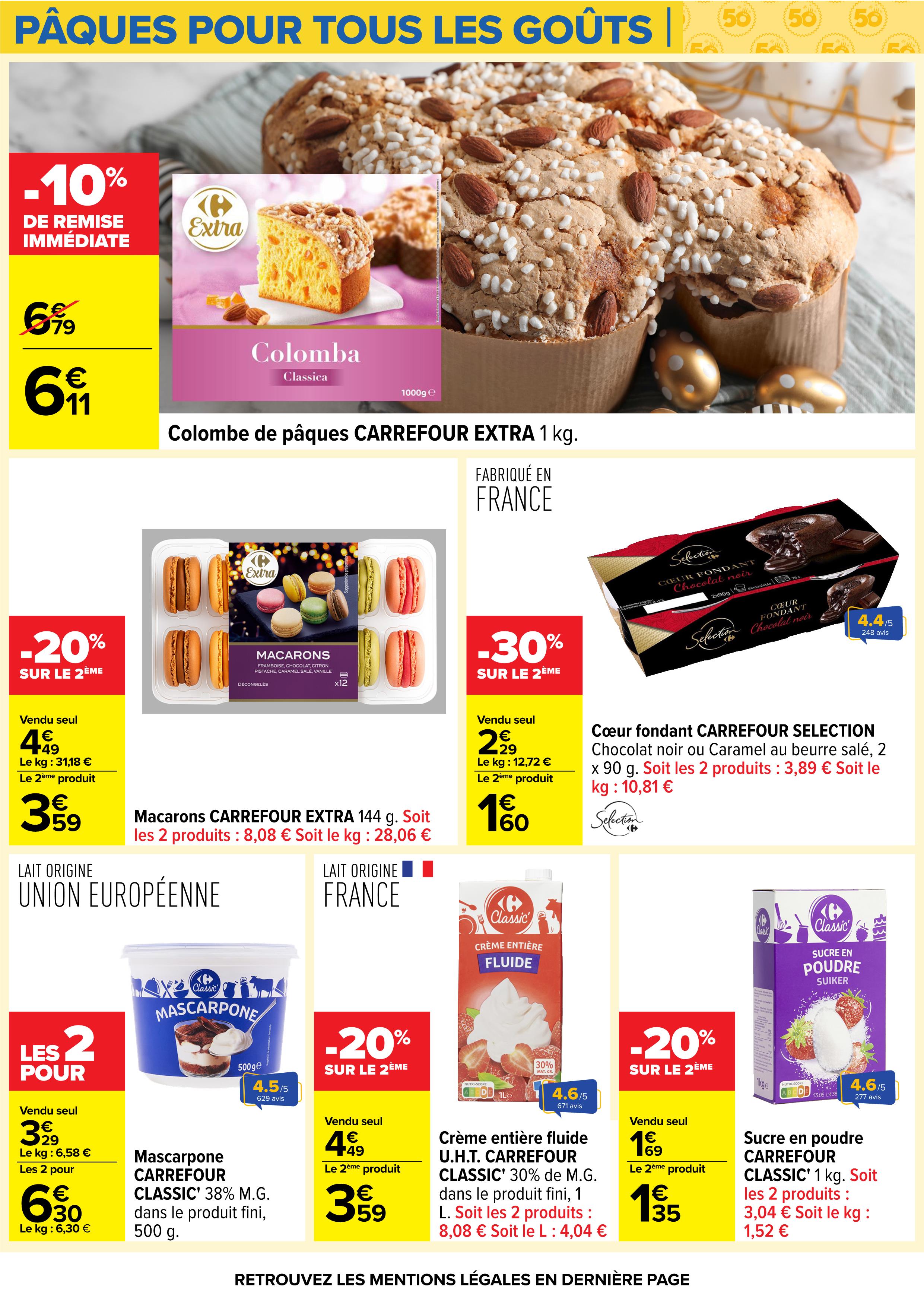 Offres Carrefour France de 24 mars à 6 avril 2026 PÂQUES POUR TOUS LES GOÛTS