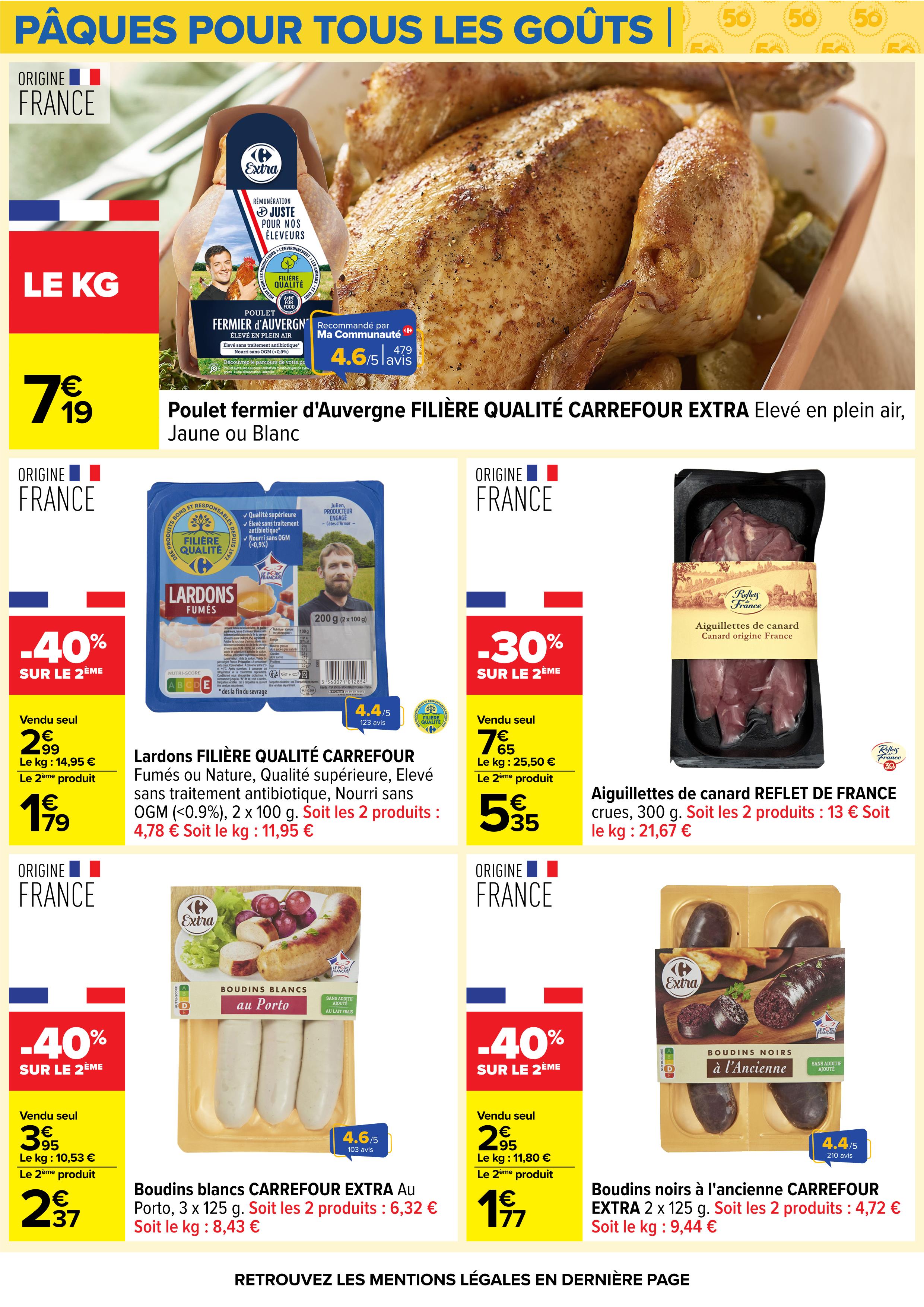 Offres Carrefour France de 24 mars à 6 avril 2026 PÂQUES POUR TOUS LES GOÛTS