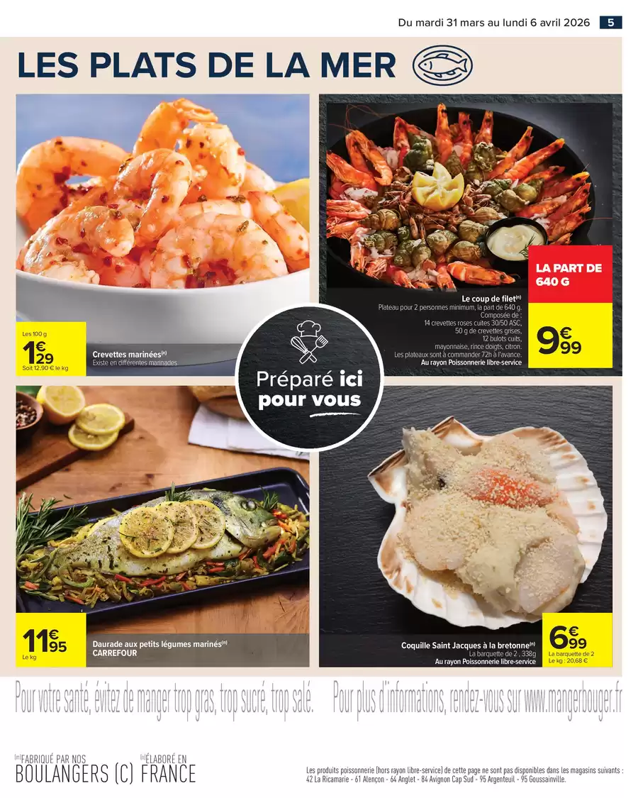Offres Carrefour France de 31 mars à 6 avril 2026 PRÉPARÉ IÇI POUR VOUS