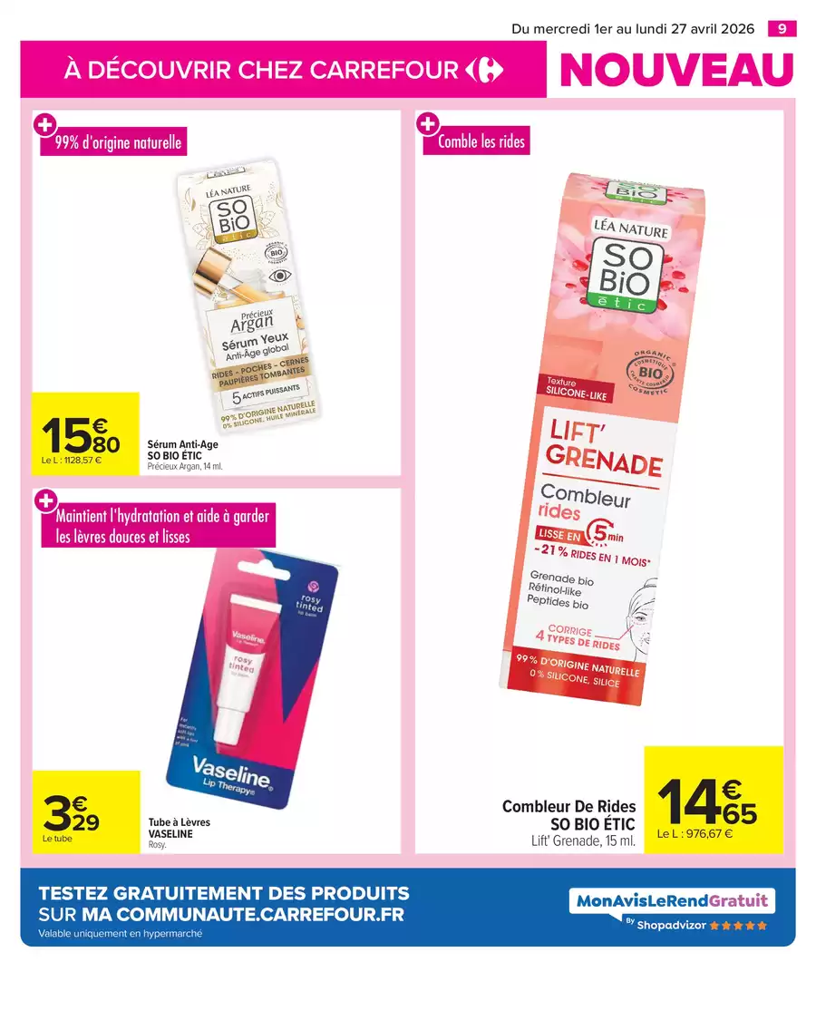 Carrefour France offers from 1 to 27 April 2026 The news you should not miss