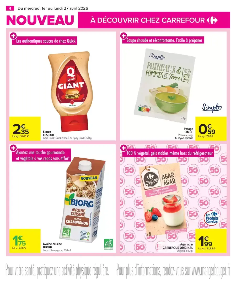 Carrefour France offers from 1 to 27 April 2026 The news you should not miss