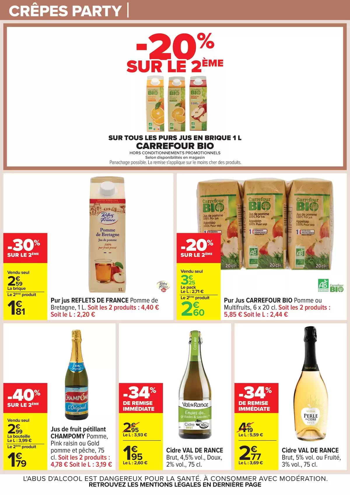 Ofertas de Carrefour Francia de 31 marzo a 13 abril 2026 FIESTA CREPES