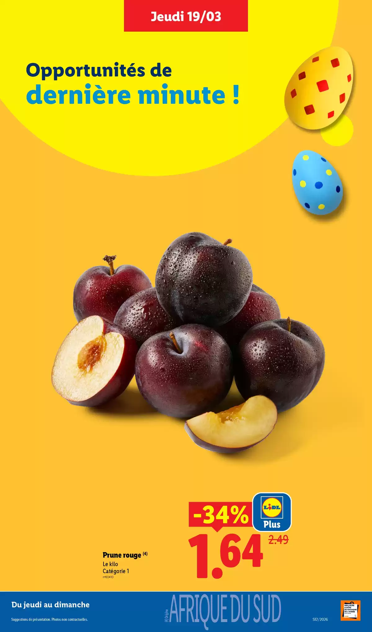 Offres Lidl France de 20 à 25 mars 2026 De Bons Produits pour Pâques, Ça Vaut le Coup