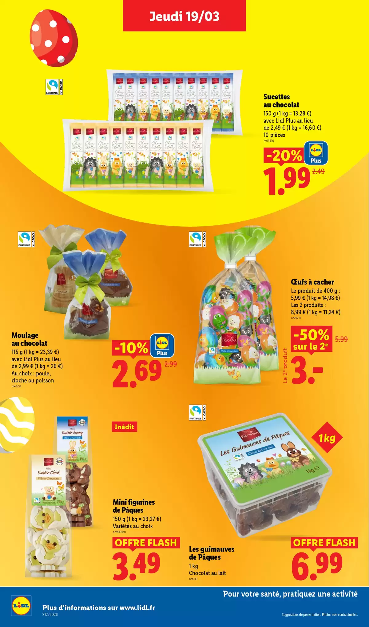 Offres Lidl France de 20 à 25 mars 2026 De Bons Produits pour Pâques, Ça Vaut le Coup