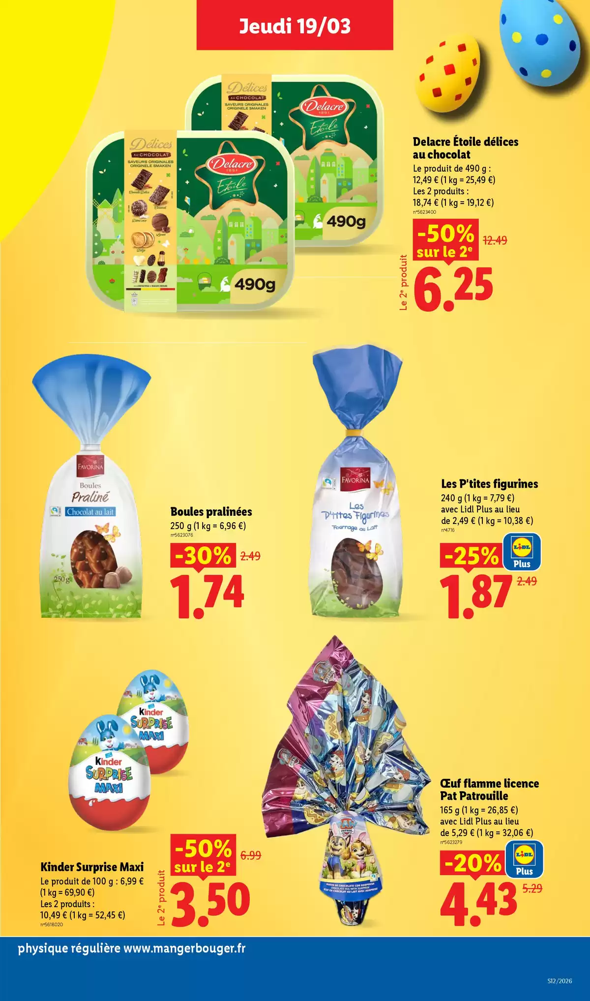 Offres Lidl France de 20 à 25 mars 2026 De Bons Produits pour Pâques, Ça Vaut le Coup