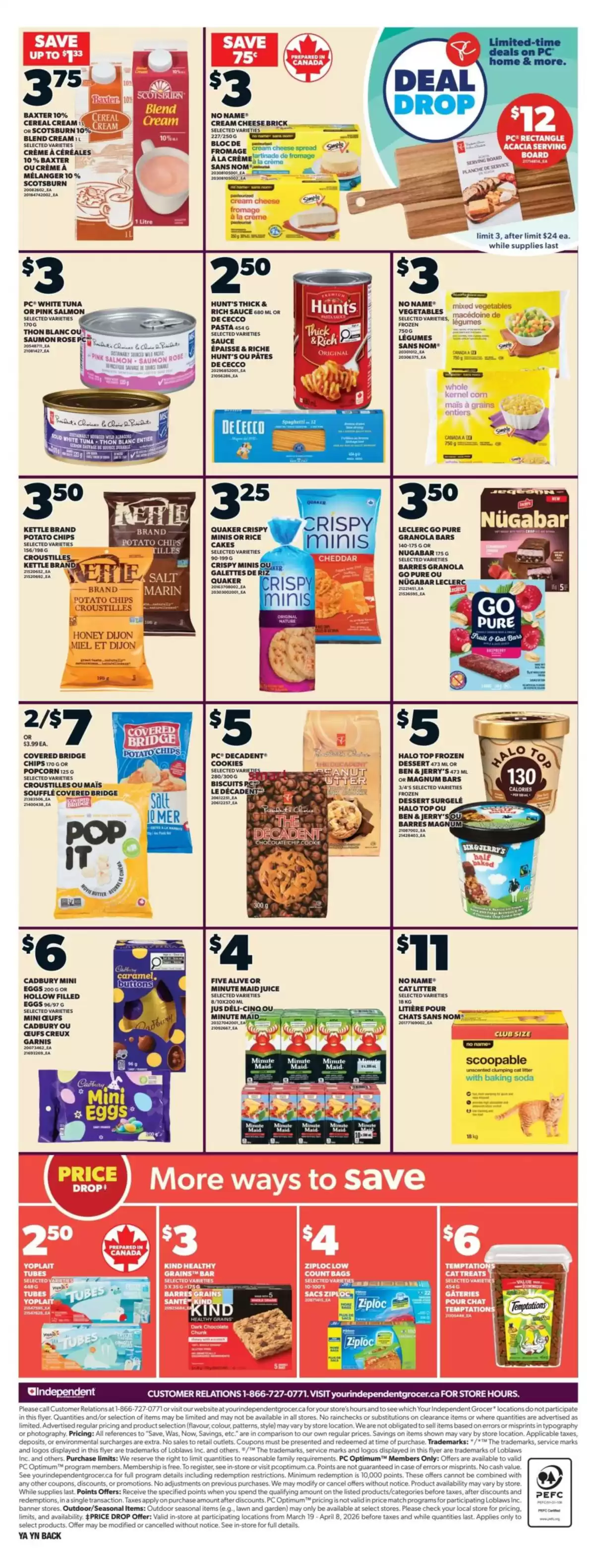 Offres Independent Grocer Canada de 19 à 25 mars 2026 Excellente offre pour les chasseurs de bonnes affaires