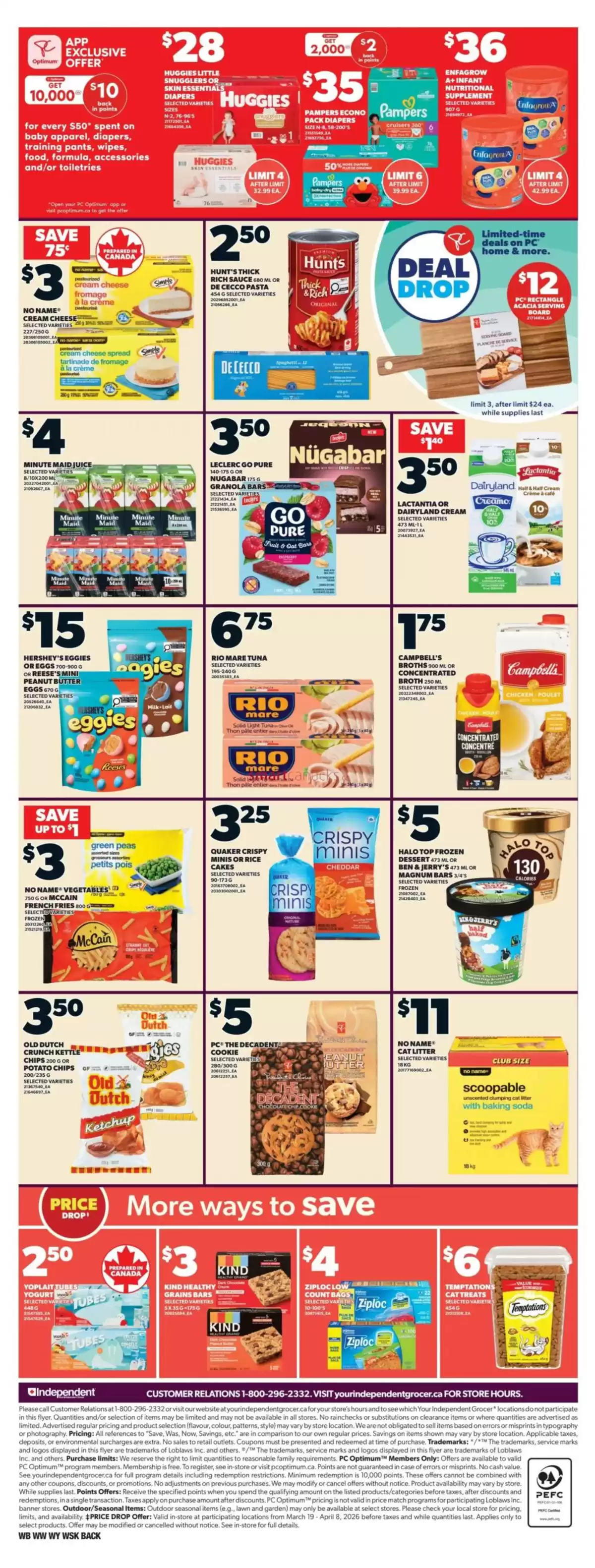 Offres Independent Grocer Canada de 19 à 25 mars 2026 Prospectus hebdomadaire de l'épicerie indépendante