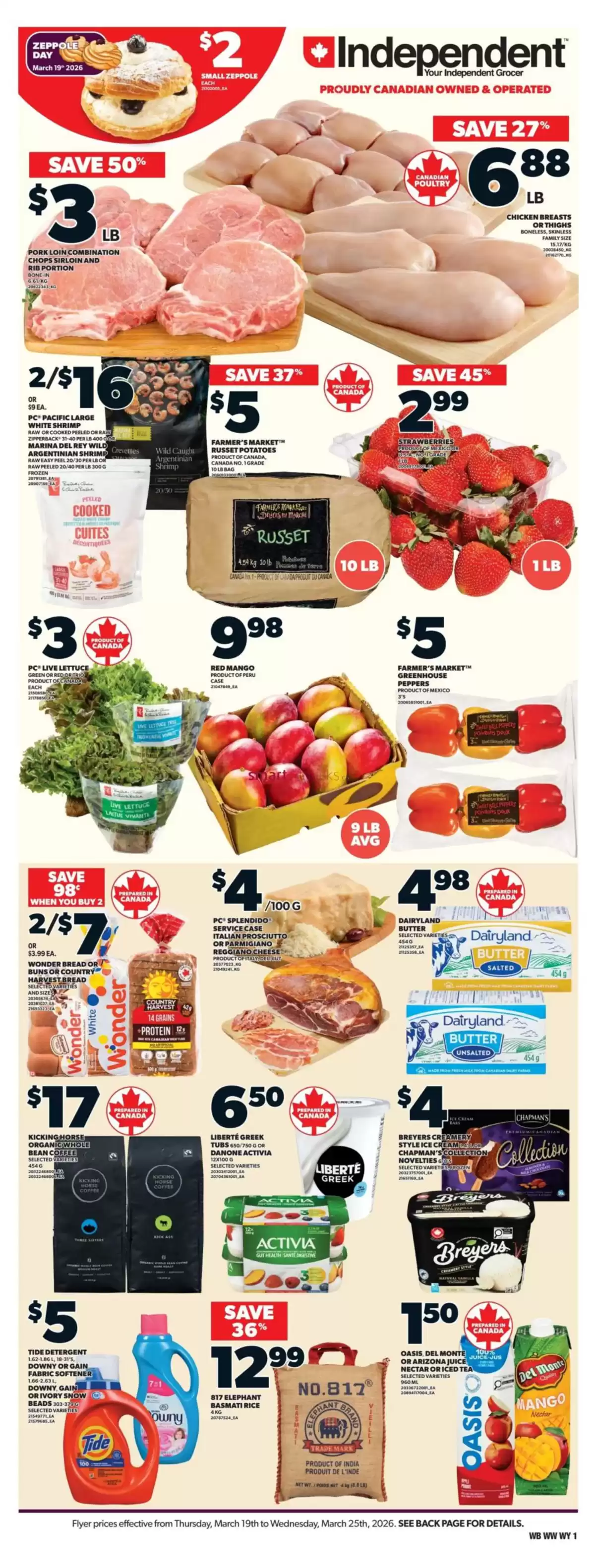 Offres Independent Grocer Canada de 19 à 25 mars 2026 Prospectus hebdomadaire de l'épicerie indépendante