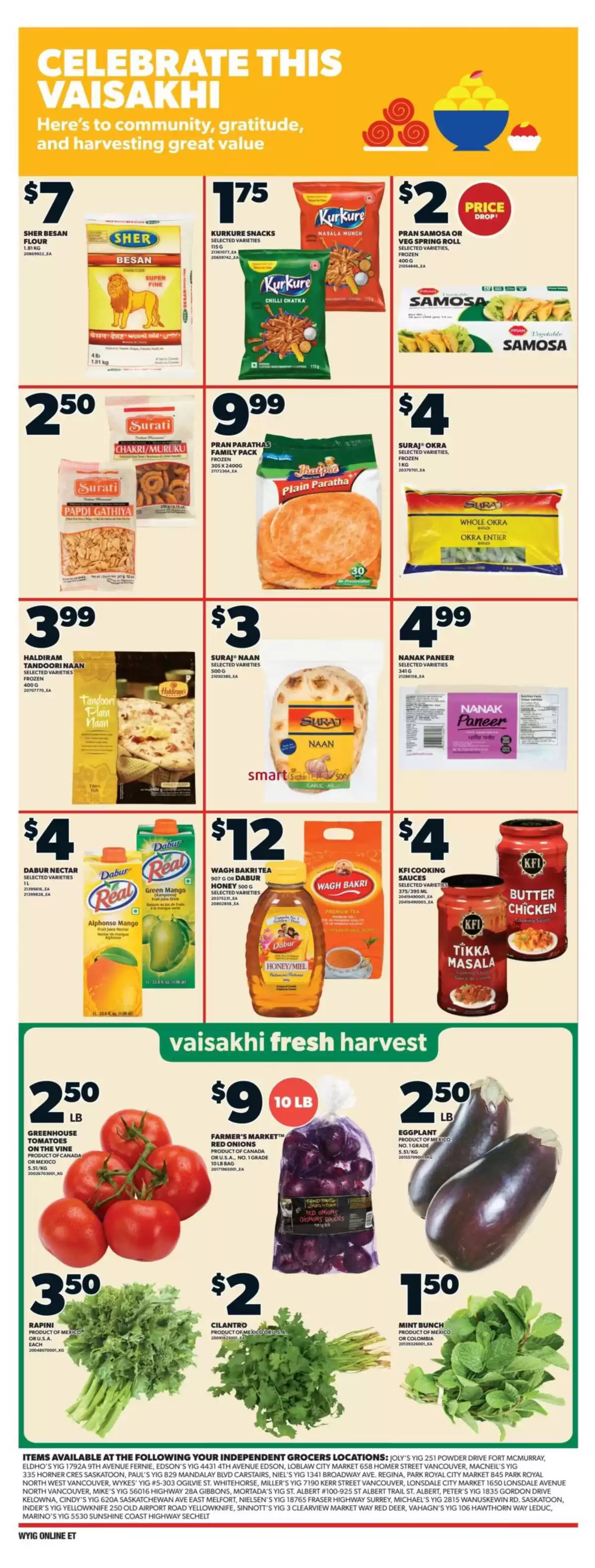 Offres Independent Grocer Canada de 19 à 25 mars 2026 Prospectus hebdomadaire de l'épicerie indépendante