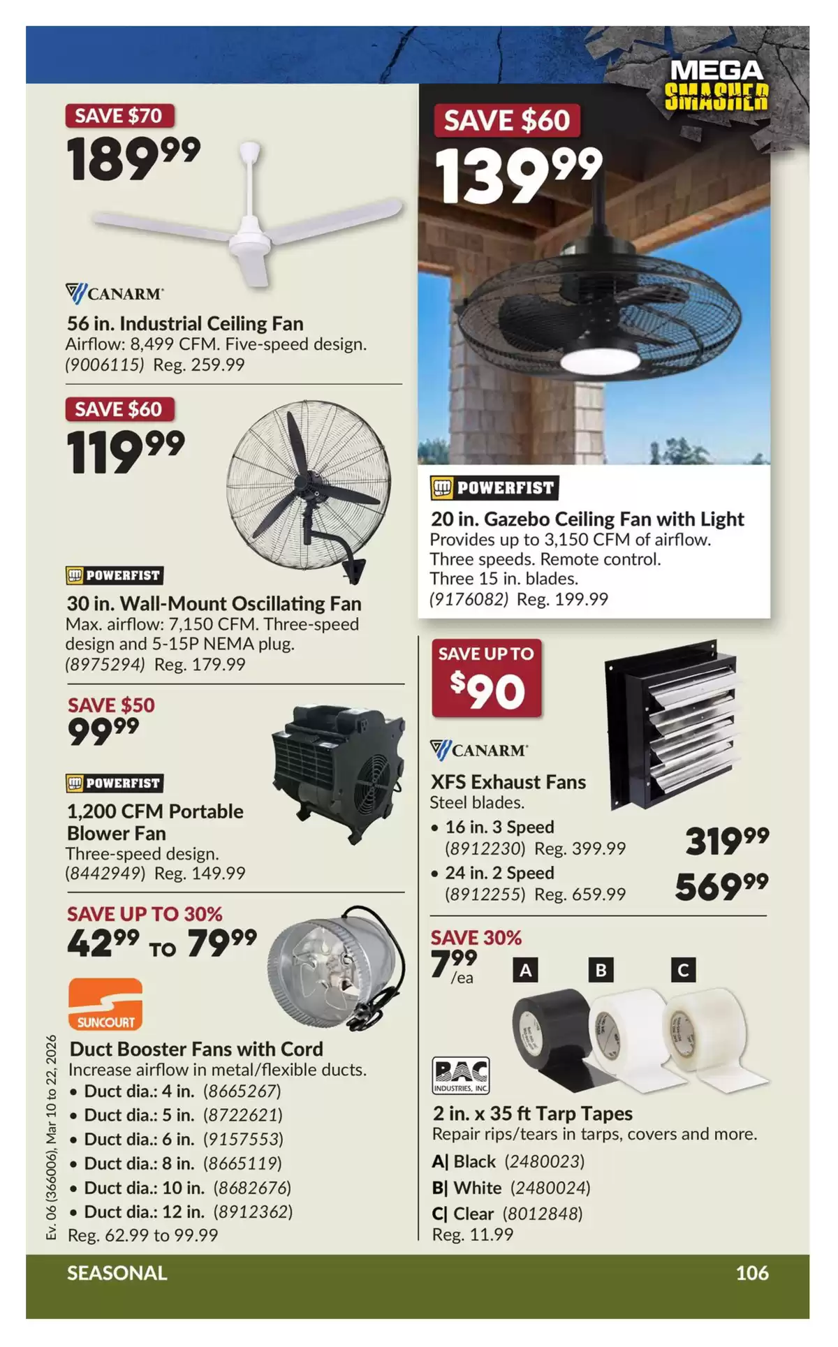 Ofertas de Princess Auto Canadá de 10 a 22 marzo 2026 Ofertas Mega Smasher