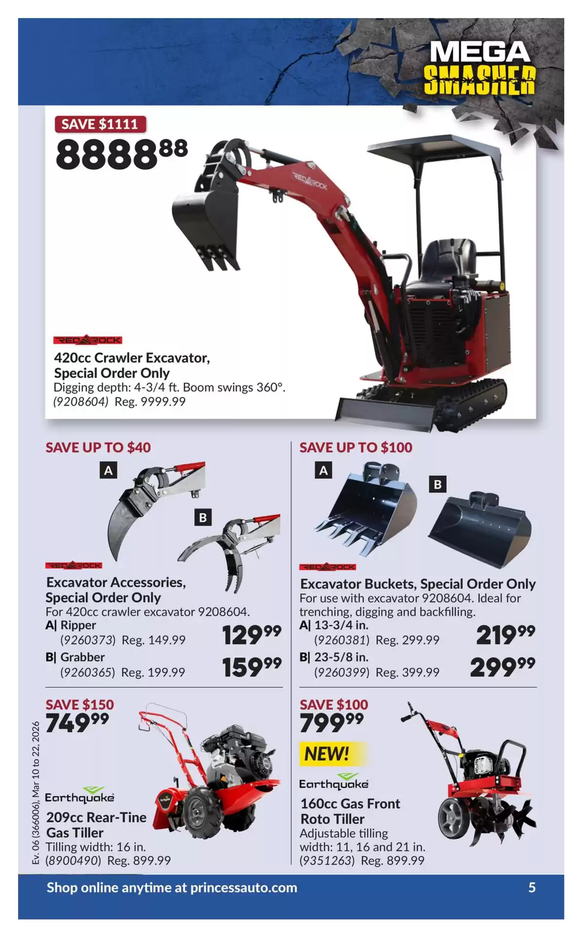 Ofertas de Princess Auto Canadá de 10 a 22 marzo 2026 Ofertas Mega Smasher