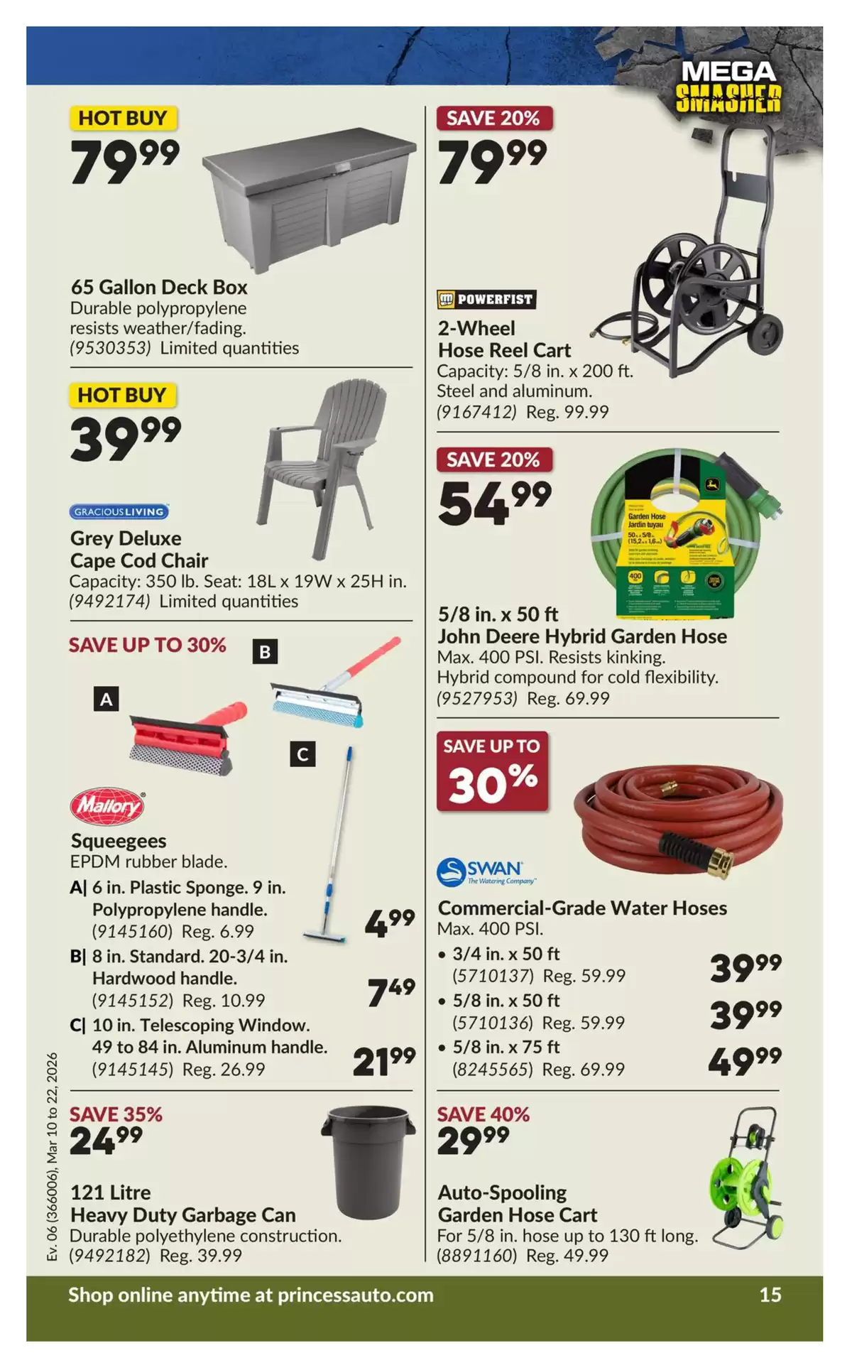 Ofertas de Princess Auto Canadá de 10 a 22 marzo 2026 Ofertas Mega Smasher