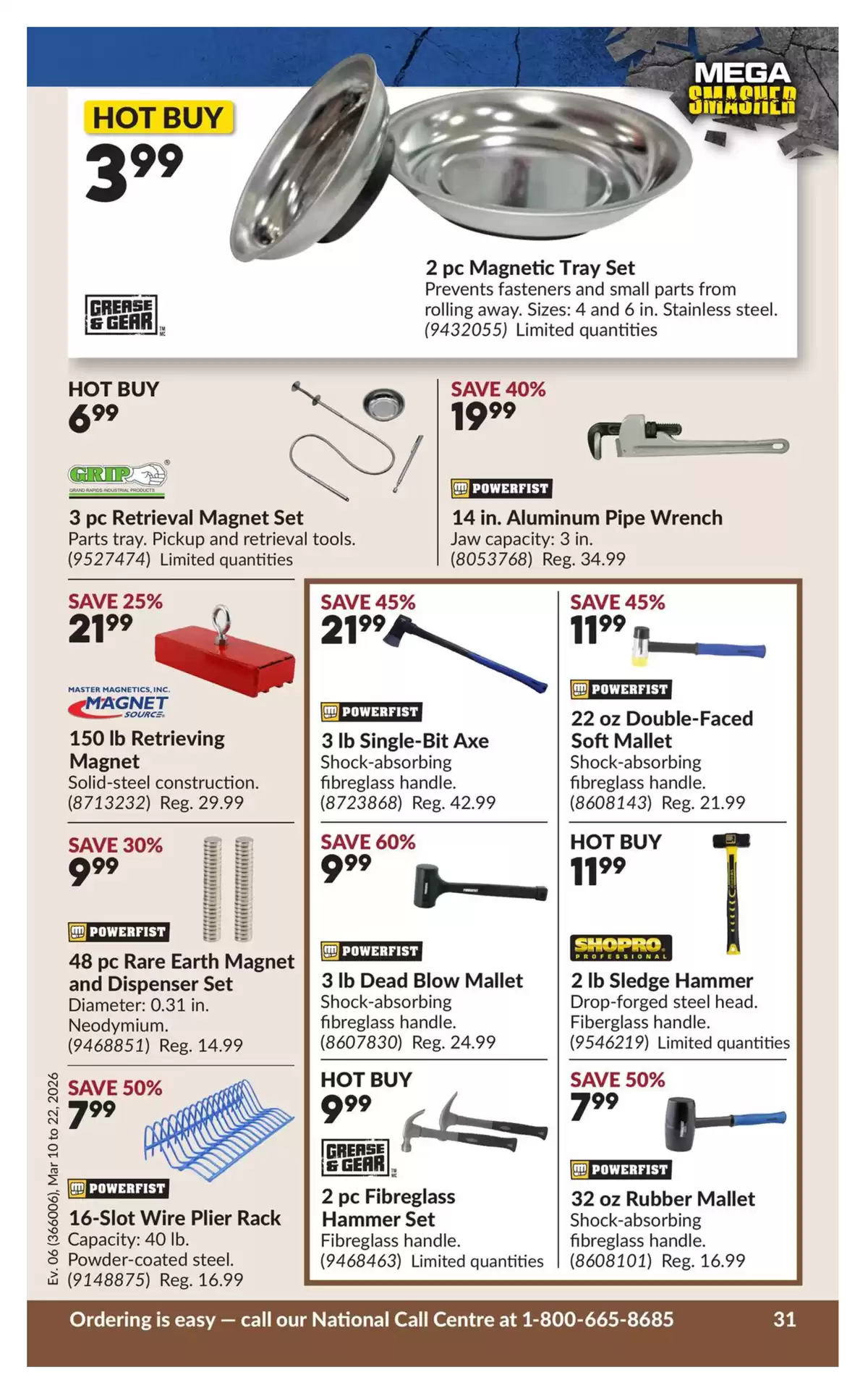 Ofertas de Princess Auto Canadá de 10 a 22 marzo 2026 Ofertas Mega Smasher