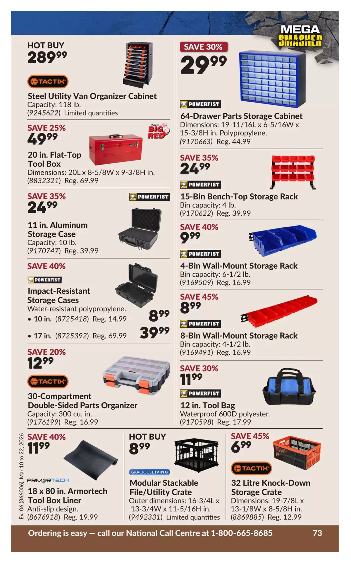 Ofertas de Princess Auto Canadá de 10 a 22 marzo 2026 Ofertas Mega Smasher