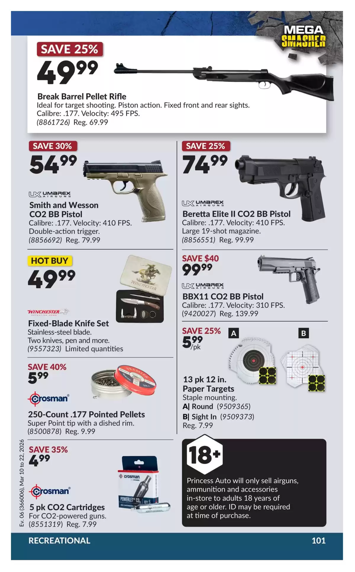 Ofertas de Princess Auto Canadá de 10 a 22 marzo 2026 Ofertas Mega Smasher