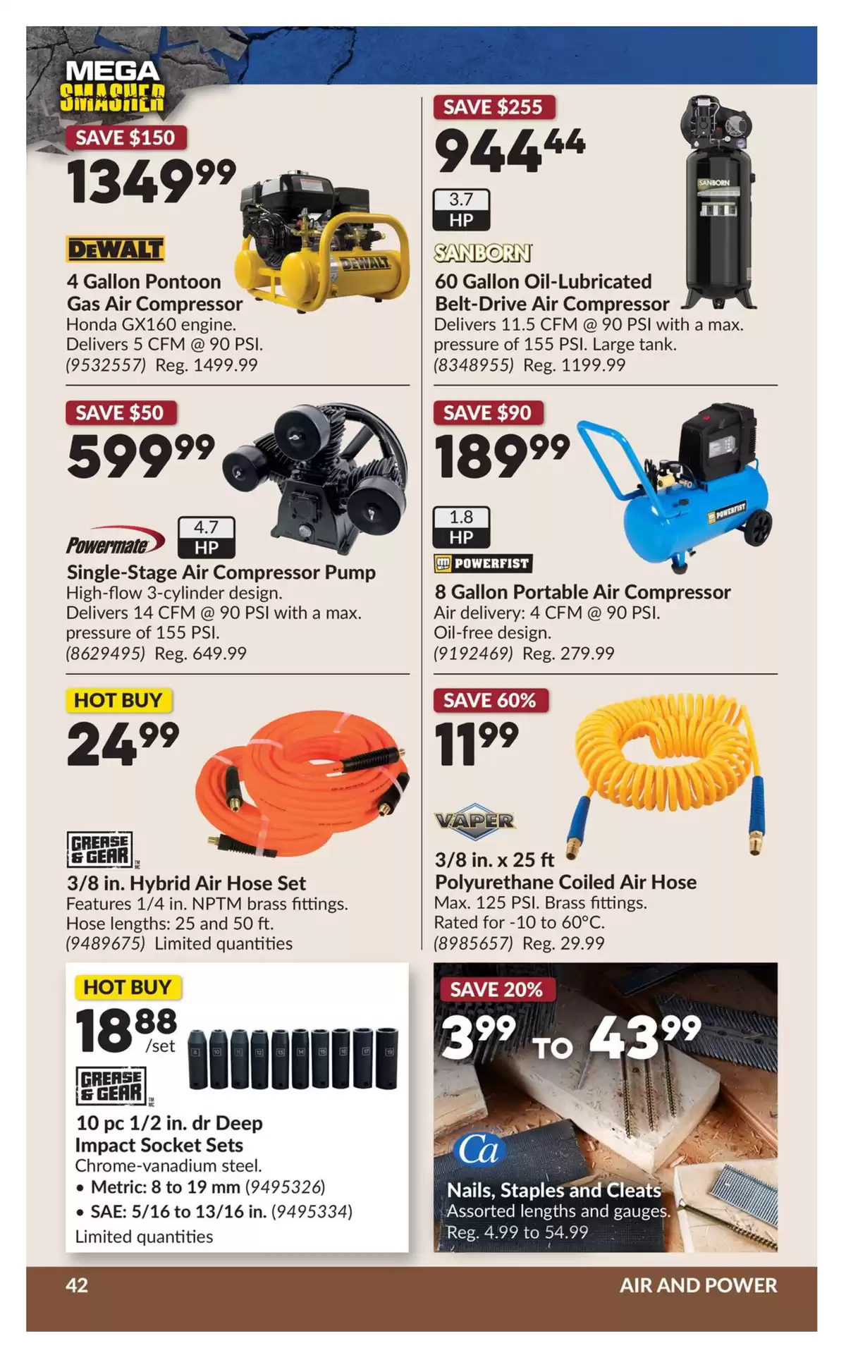 Ofertas de Princess Auto Canadá de 10 a 22 marzo 2026 Ofertas Mega Smasher