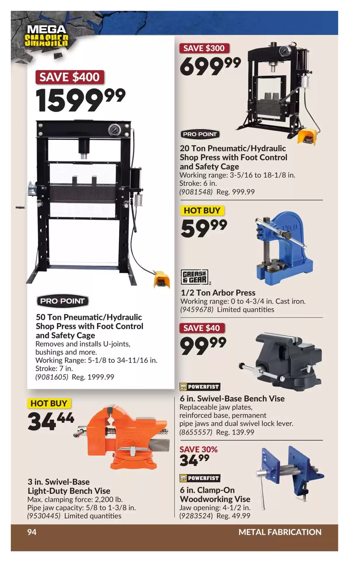 Ofertas de Princess Auto Canadá de 10 a 22 marzo 2026 Ofertas Mega Smasher