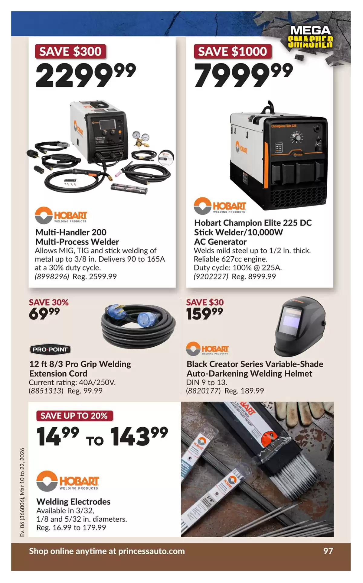 Ofertas de Princess Auto Canadá de 10 a 22 marzo 2026 Ofertas Mega Smasher